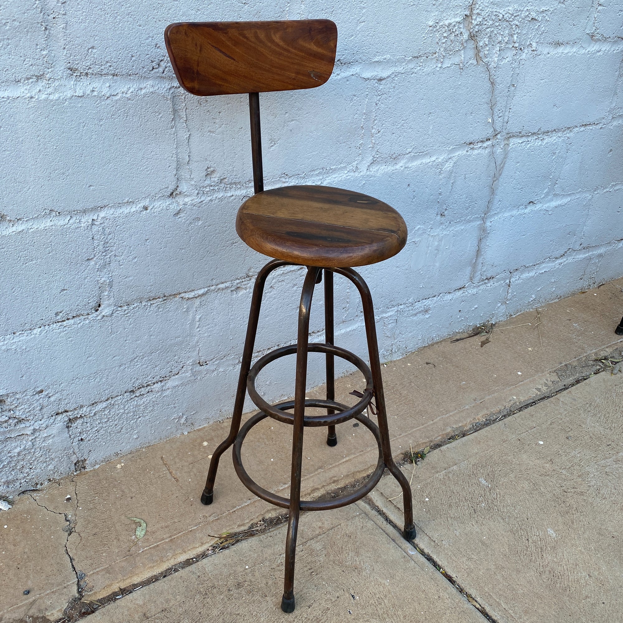Bar Stool Recycled with Back 75cm
