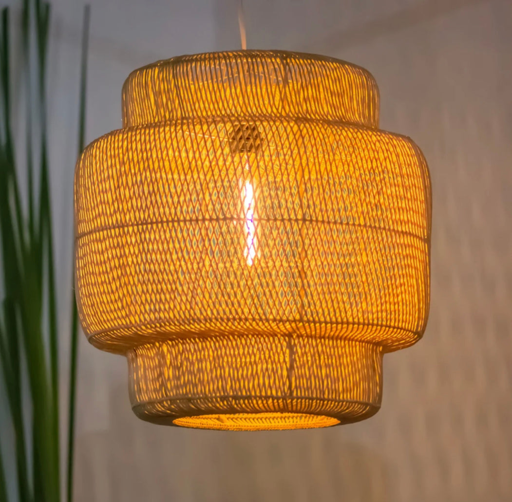Lamp Shade Rattan Cog Large