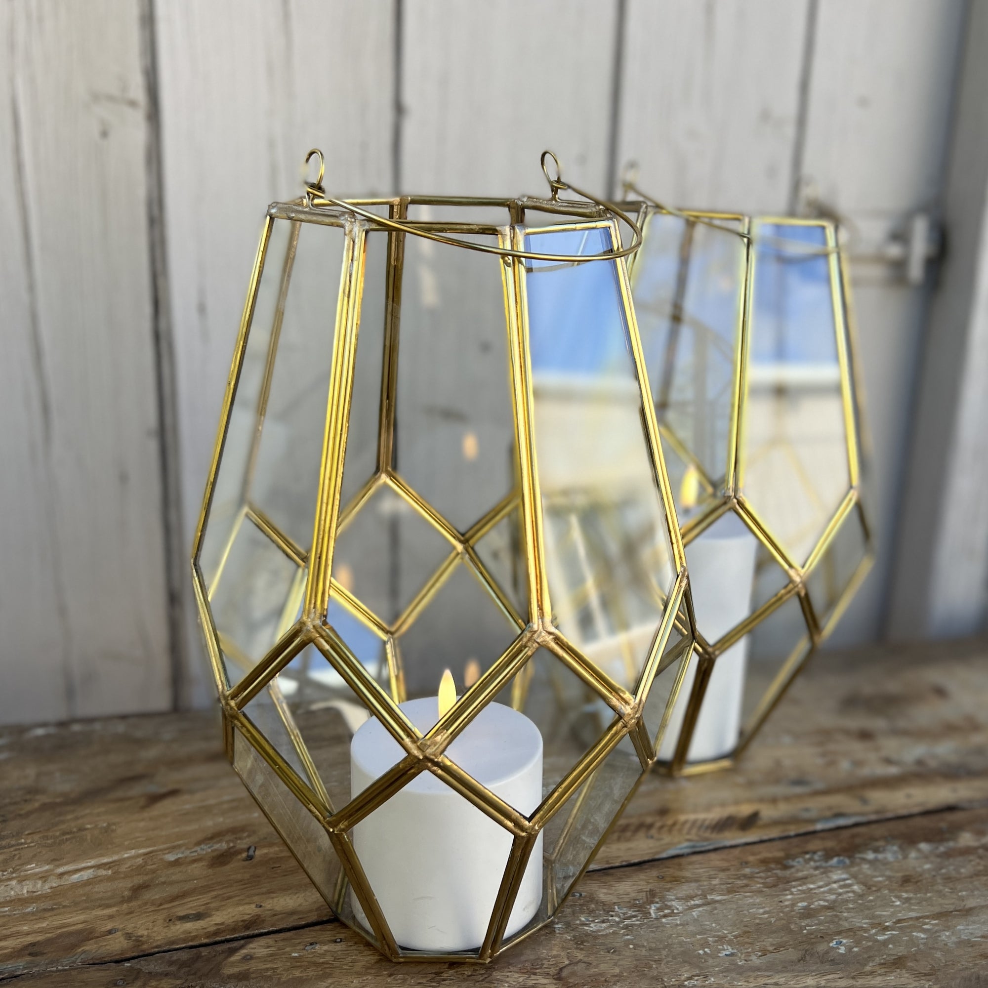 Lantern Terrarium Detailed Gold