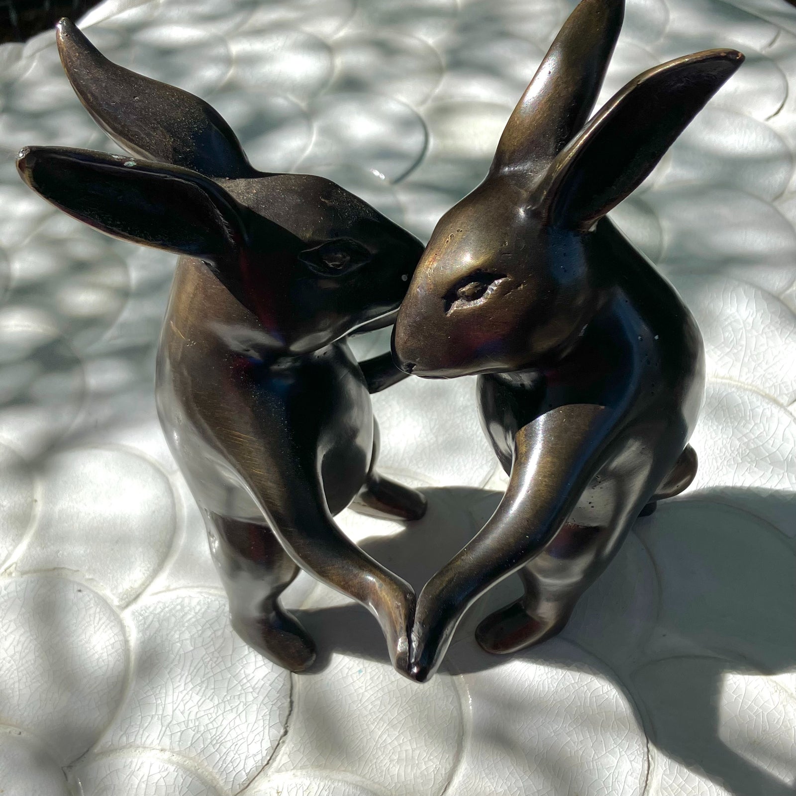Brass Dancing Rabbits