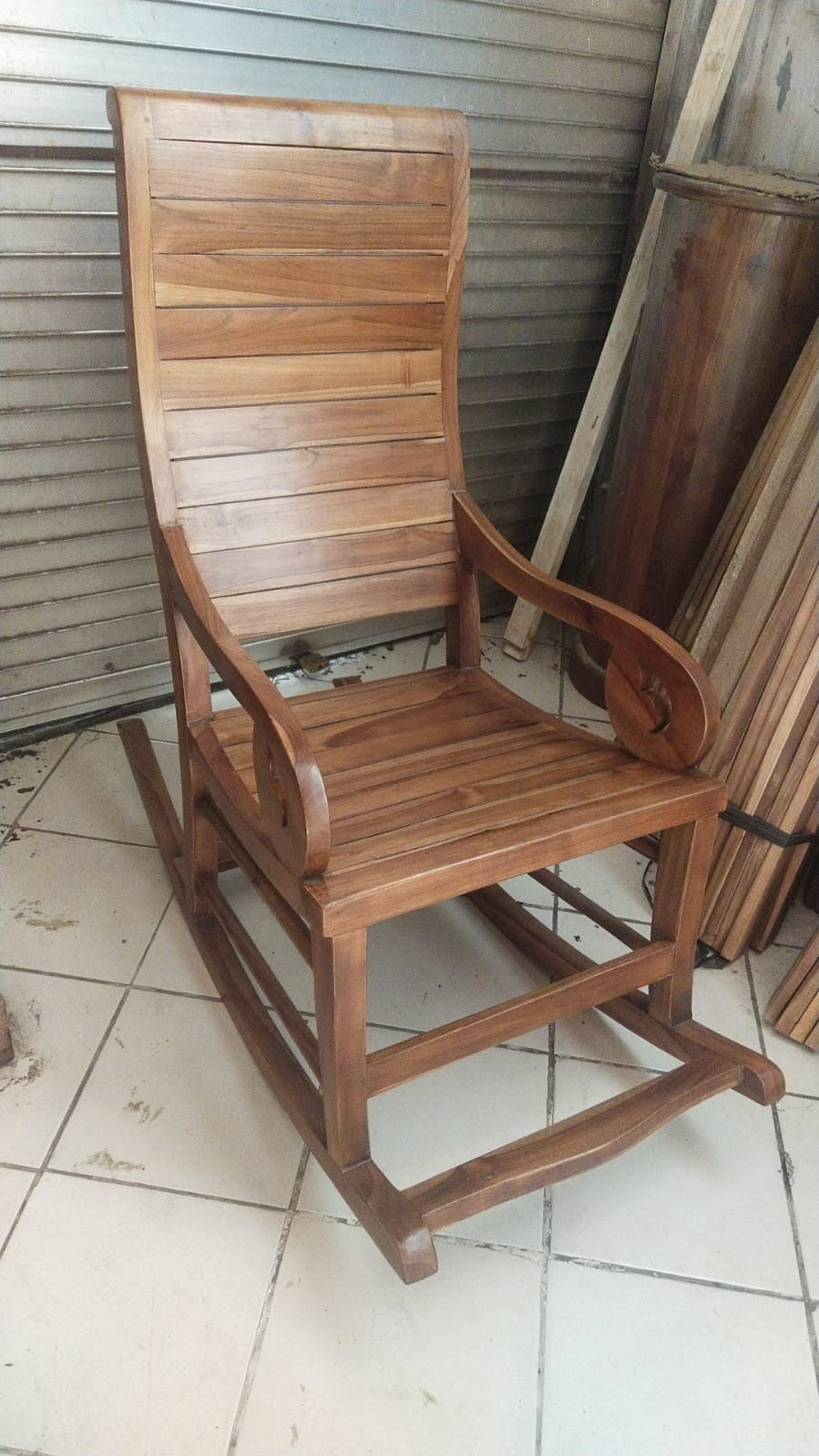 Wooden Rocking Chair Lazy