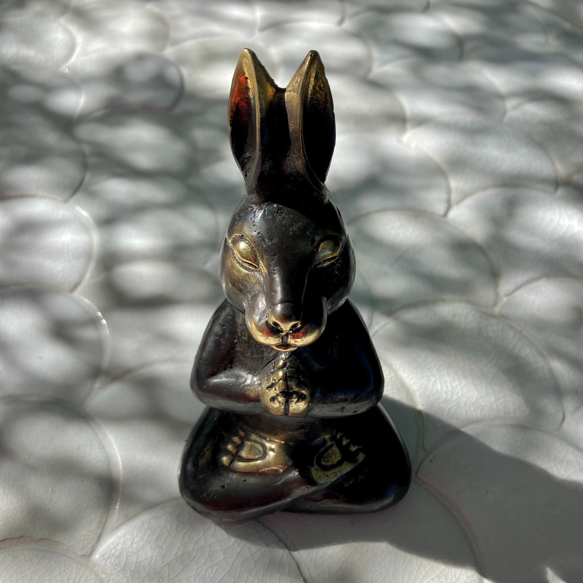Bronze Yoga Rabbit