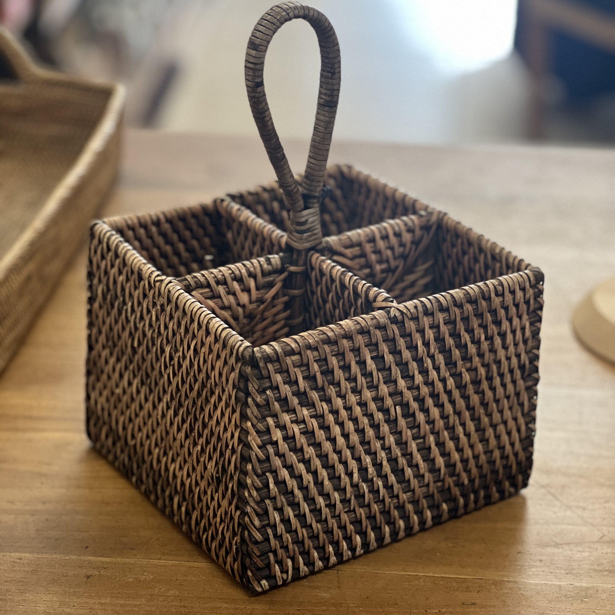 Cutlery Holder Rattan Square