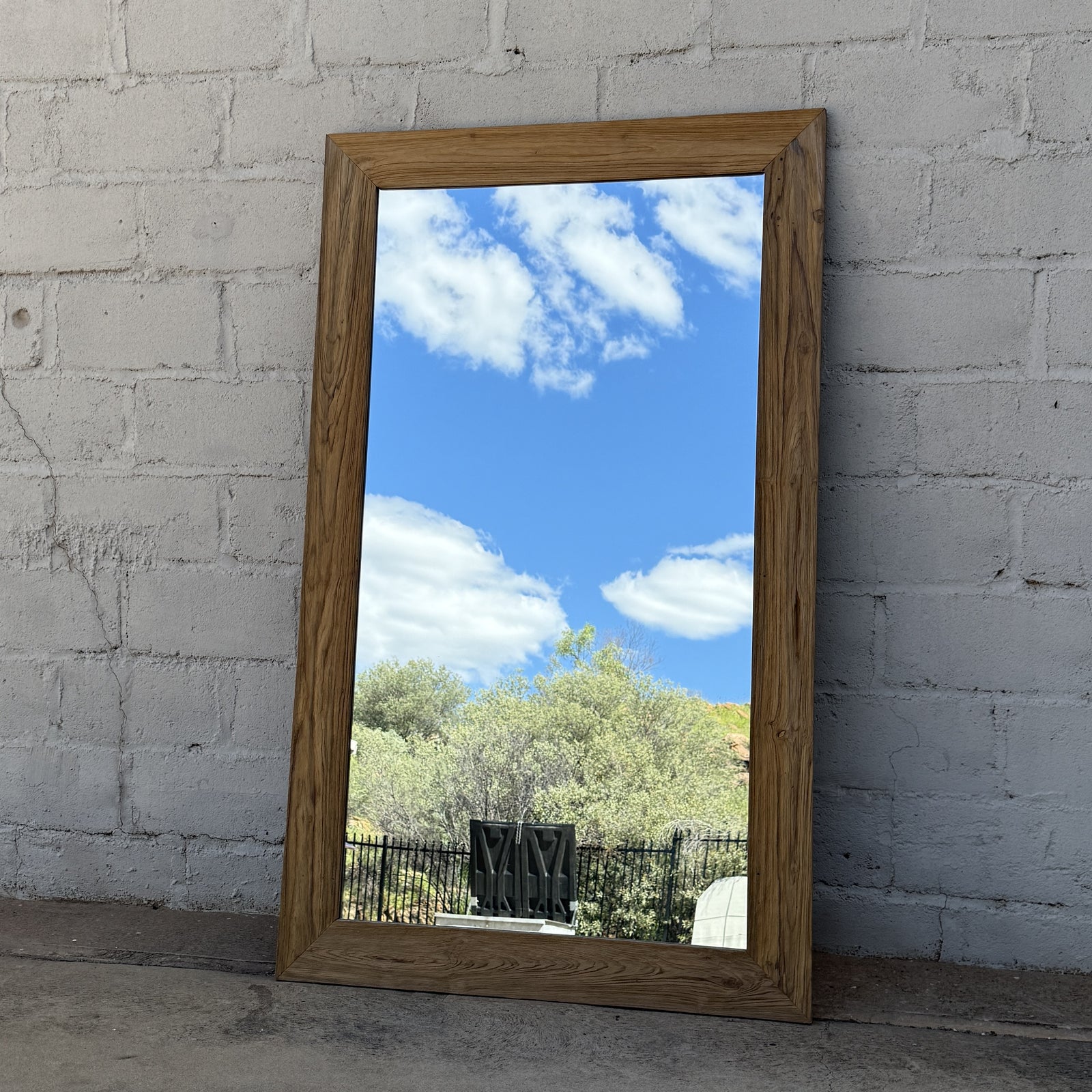 Mirror Rustic Teak Frame 200x120cm
