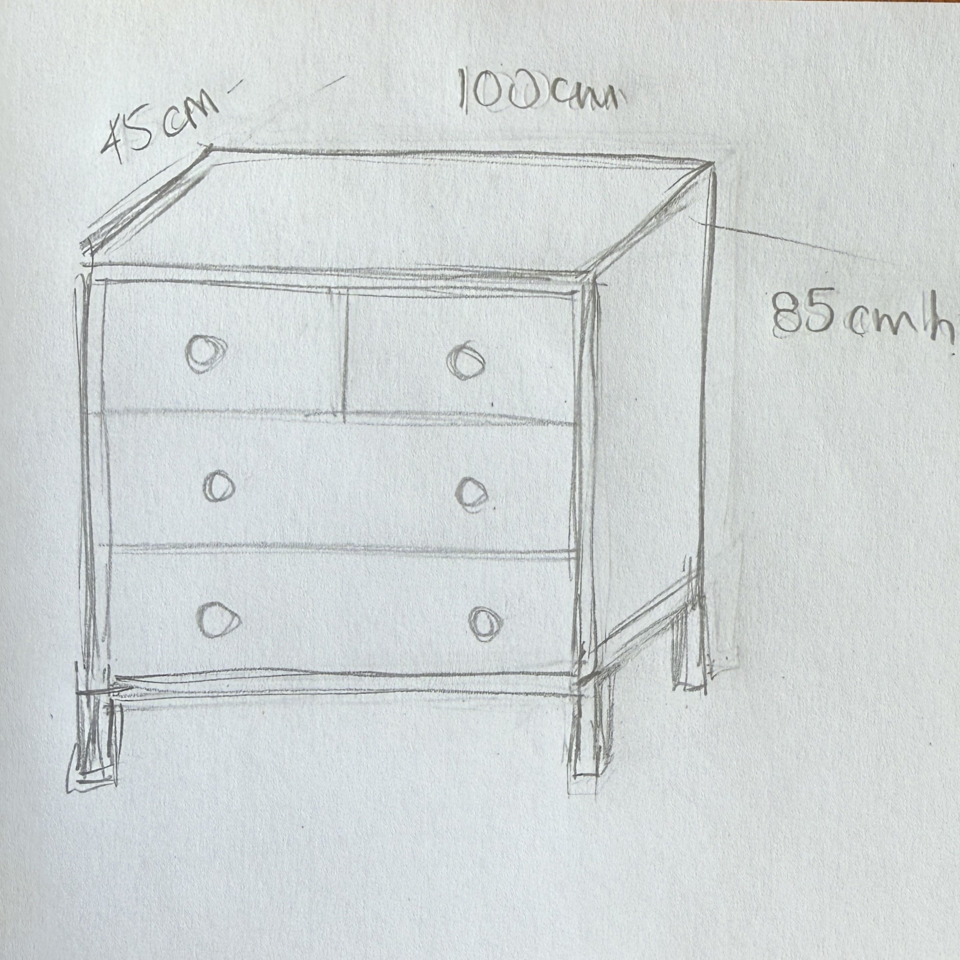 Tallboy Greta 4 Drawer Wide