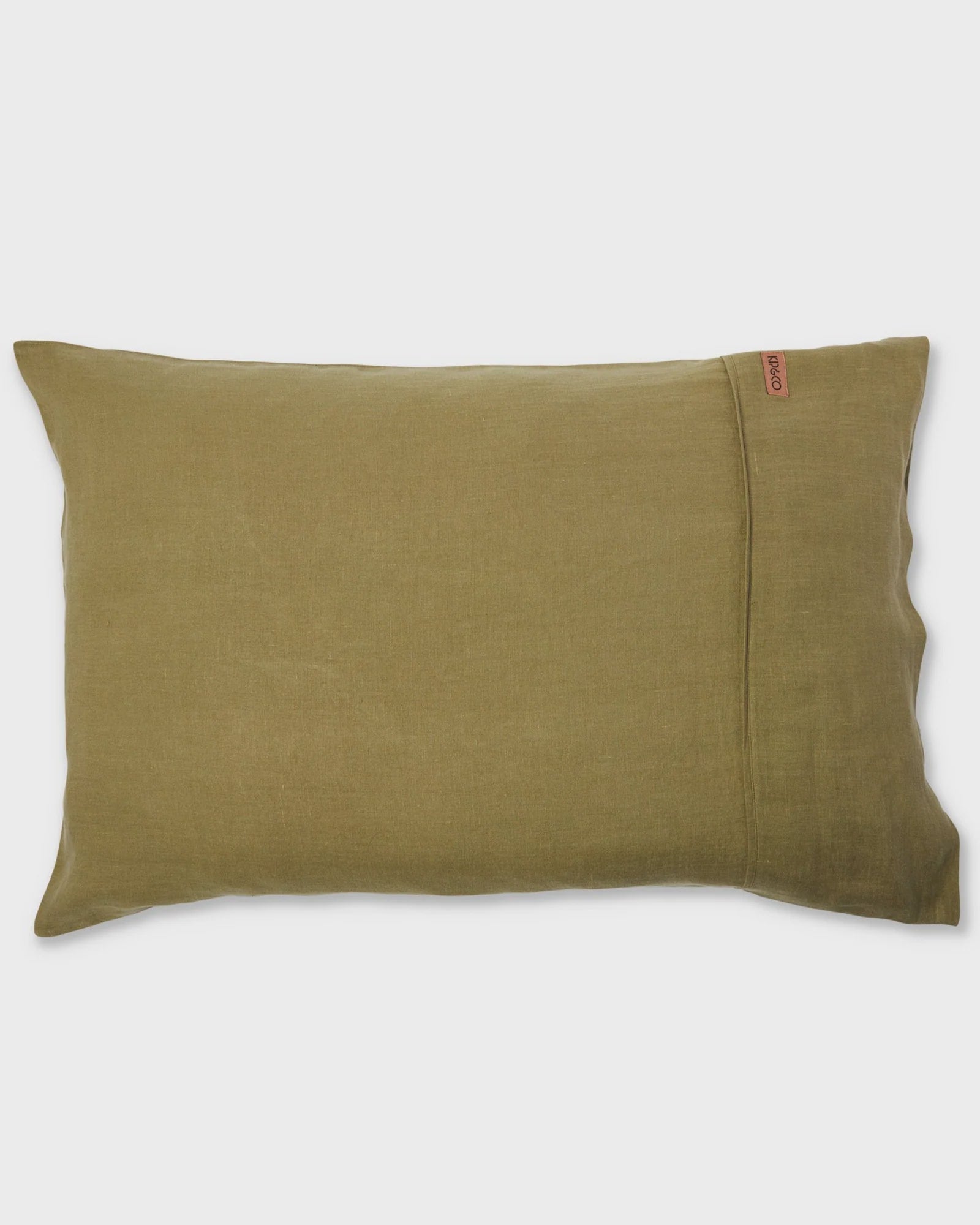 Pillowcase Linen Olive Set 2