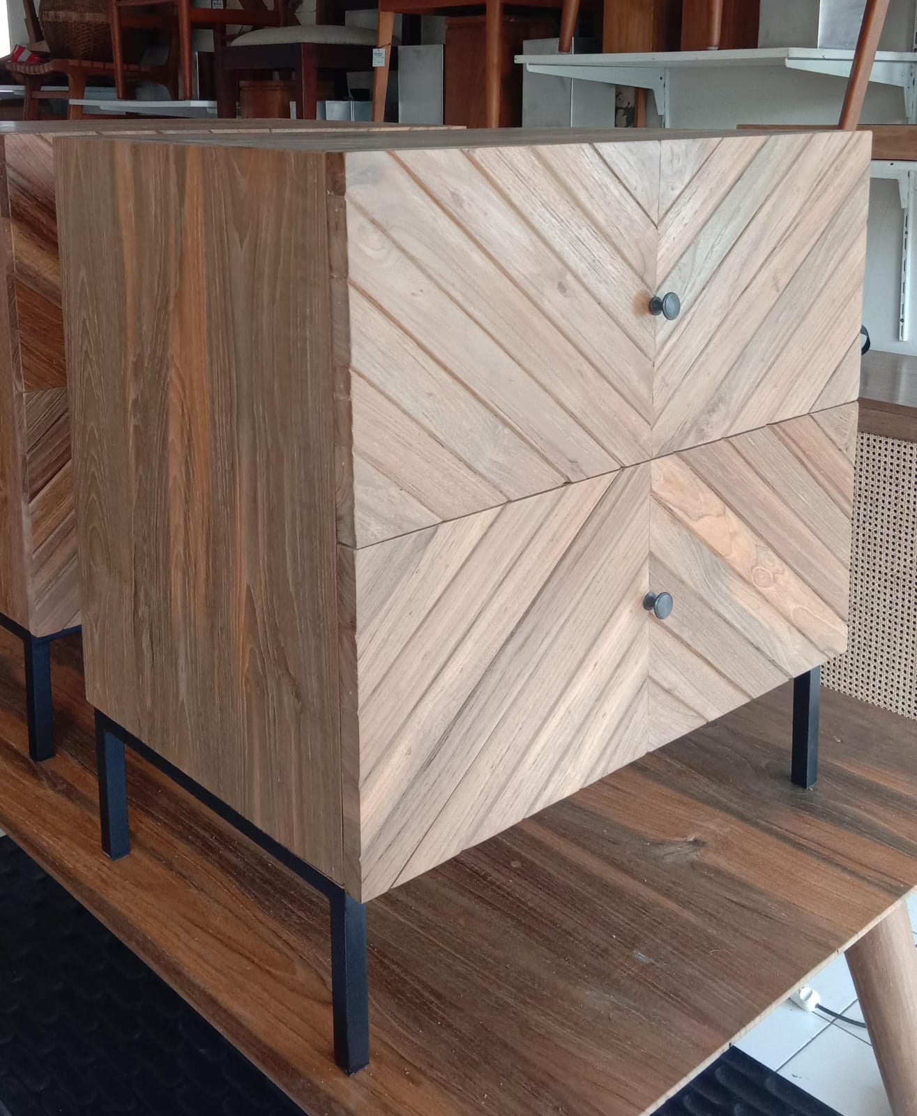 Bedside Stellar Wide Teak