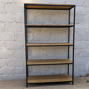 Bookcase Metal Frame 120x45x200cm
