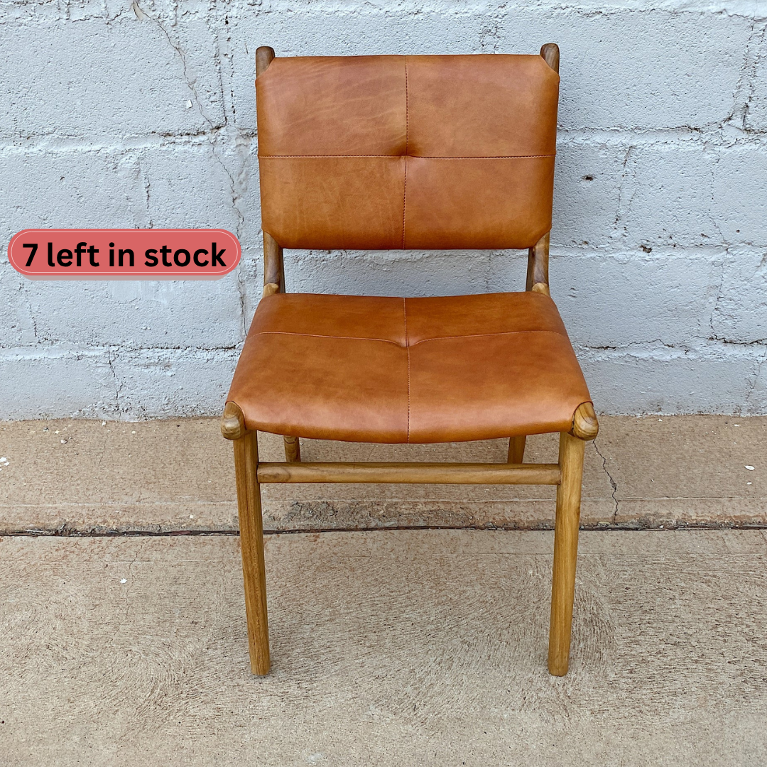 Dining Chair Padded Stitch Camel $599 SALE