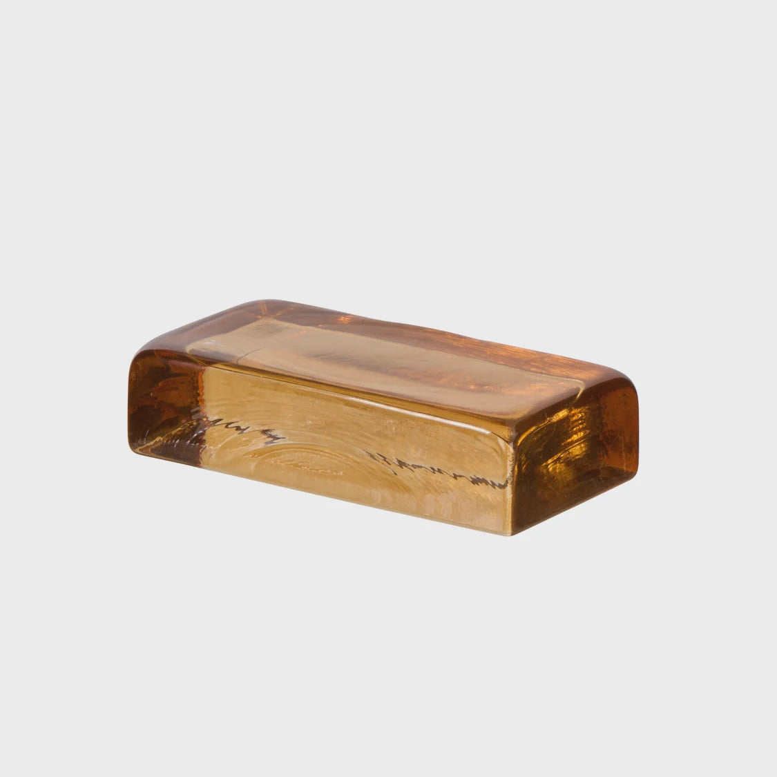 Sculpture Bernard Glass Brick Amber