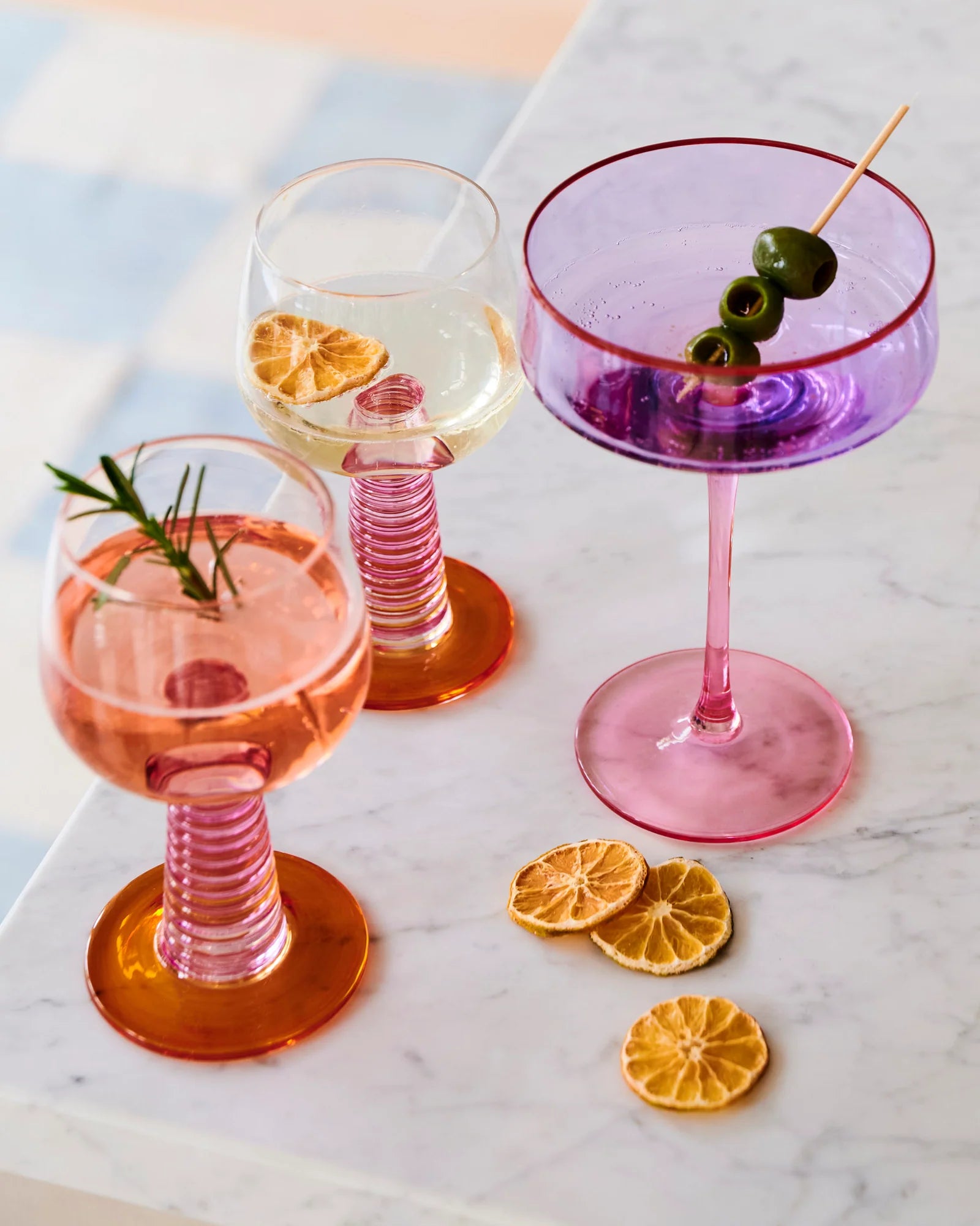 Sunset Stalk Wine Glass Set 2