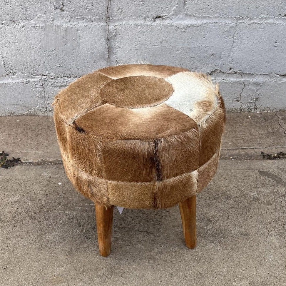 Ottoman Stool Hide Milkshake