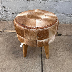 Ottoman Stool Hide Milkshake