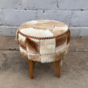 Ottoman Stool Hide Milkshake