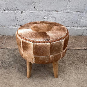 Ottoman Stool Hide Milkshake