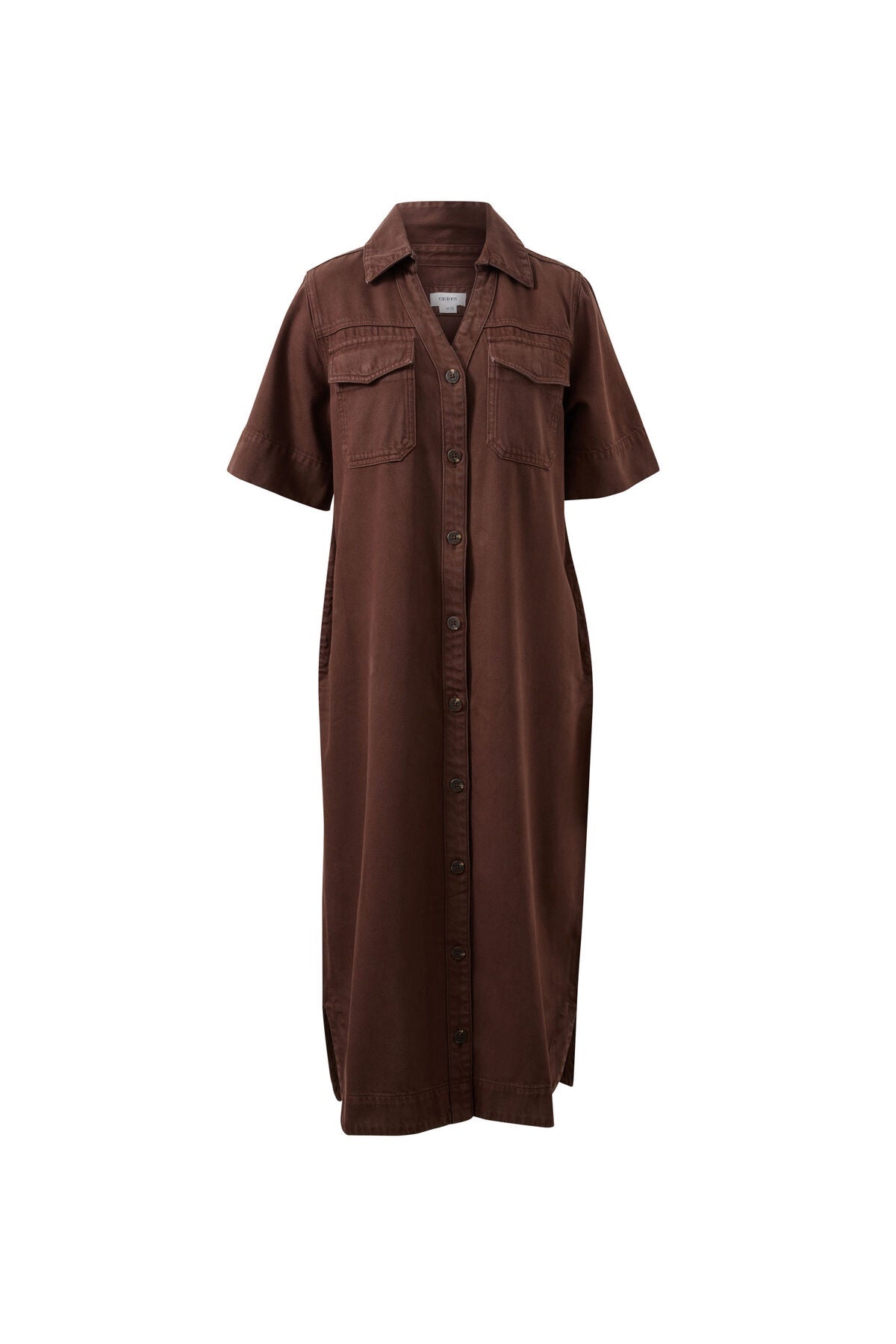 Sloane Short Sleeve Midi Dress/Chocolate
