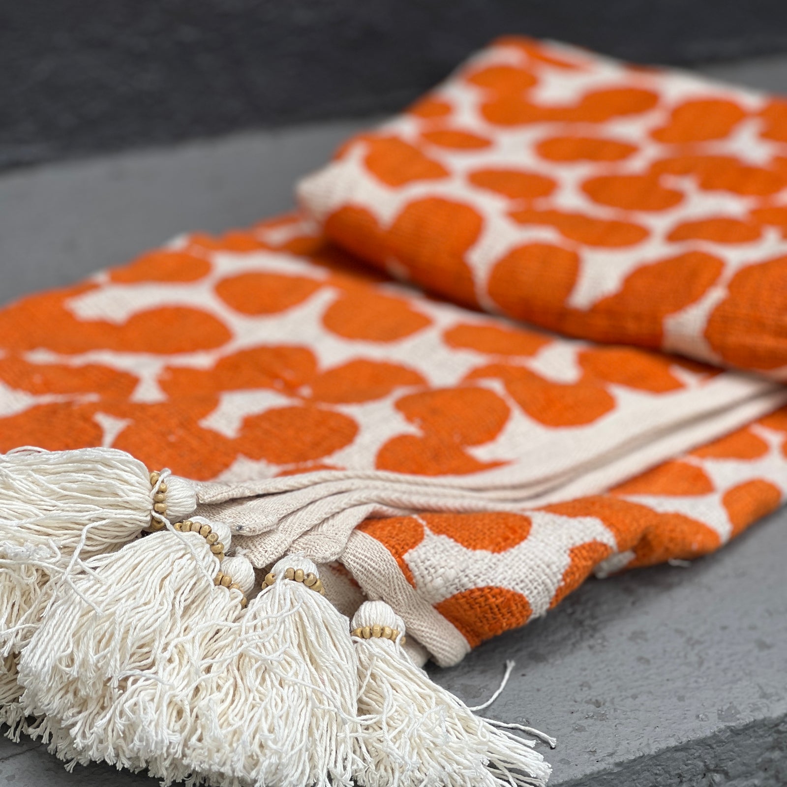 Throw Cotton Loom Spots