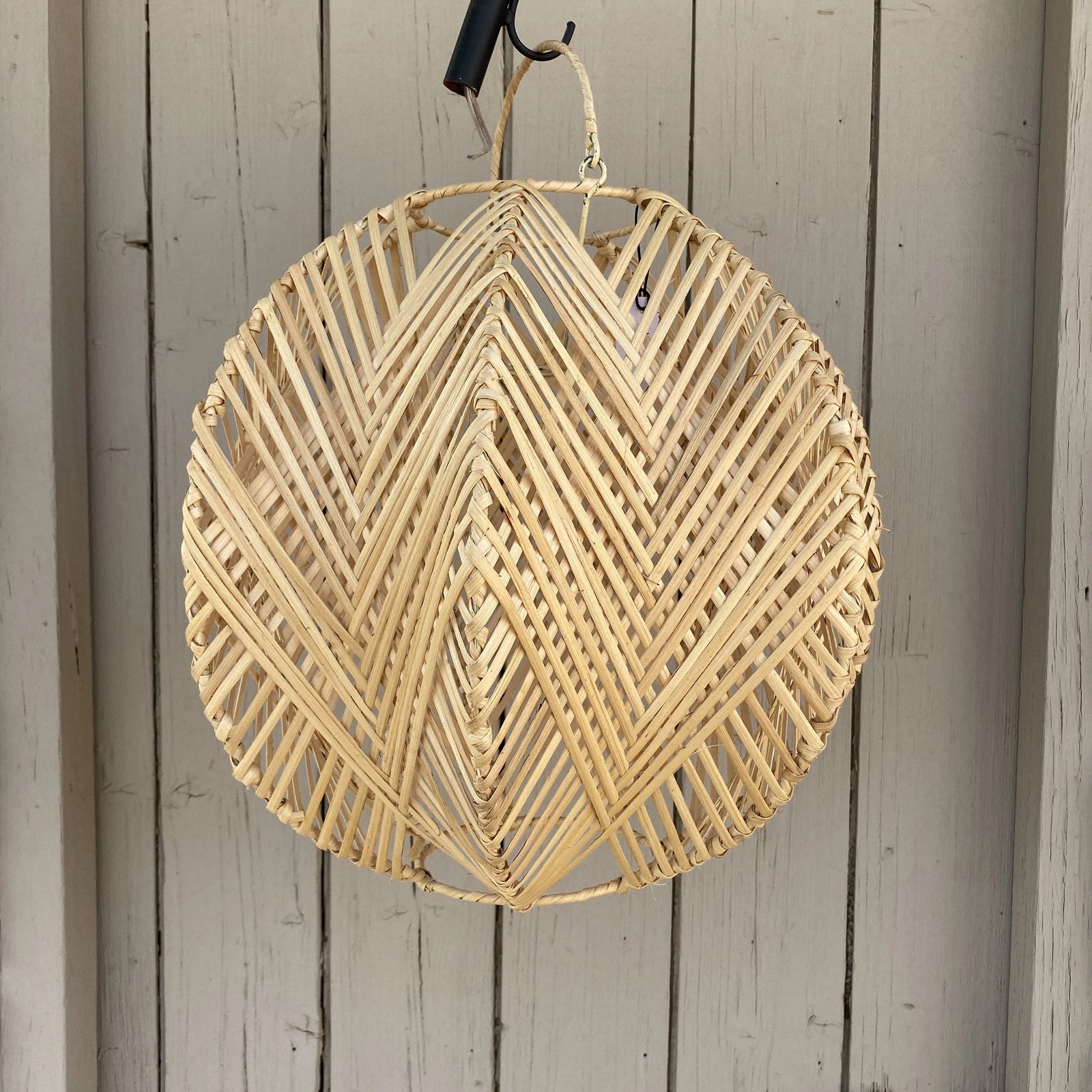 Lamp Shade Rattan Zig Zag