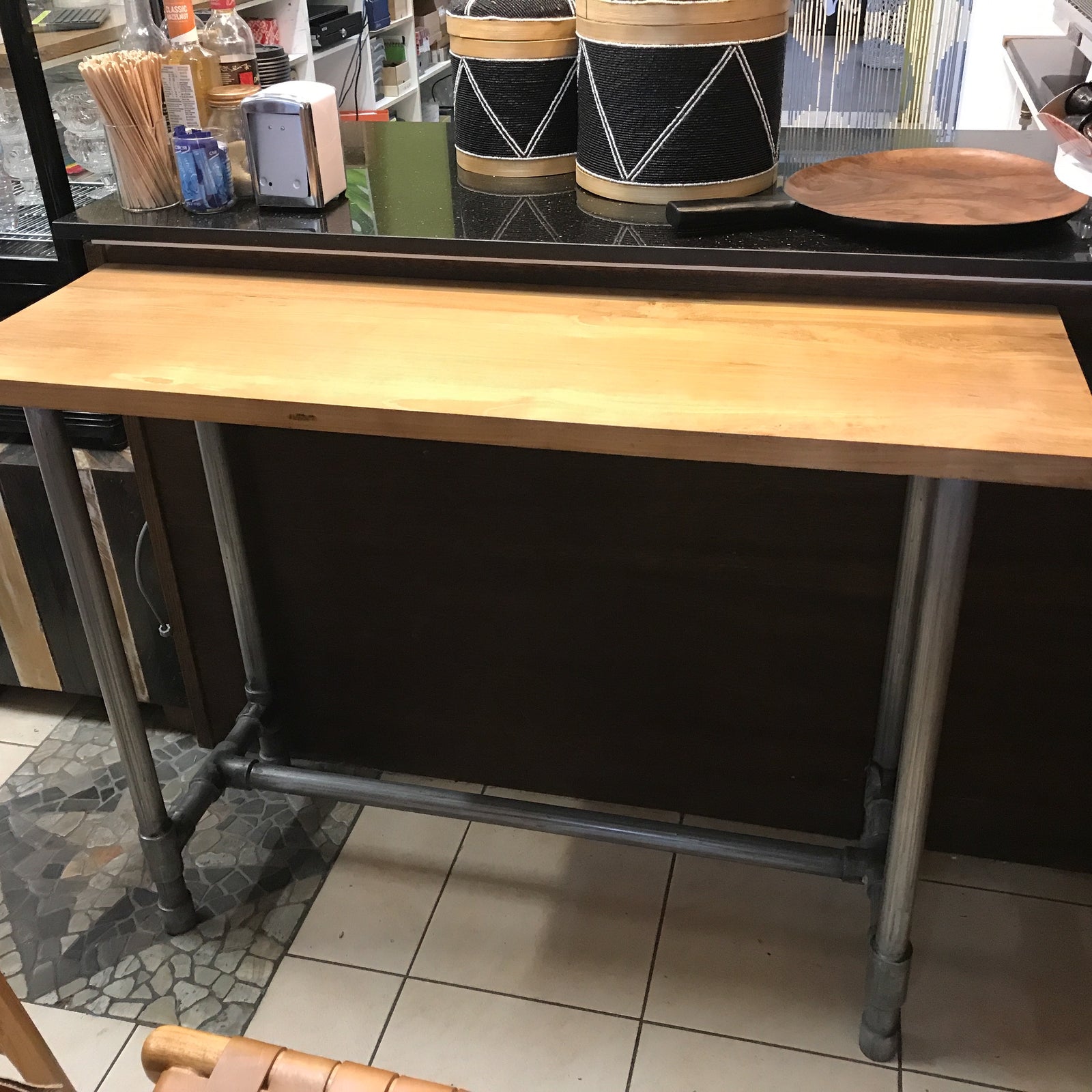 Console Table Industrial Pipe Leg 140cm