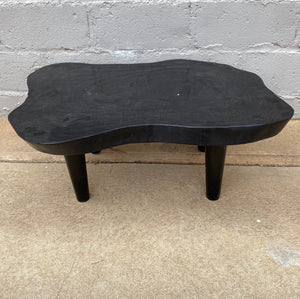 Coffee Table Free Form Suar Wood Black