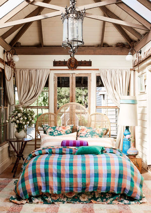 Flat Sheet Linen Peony