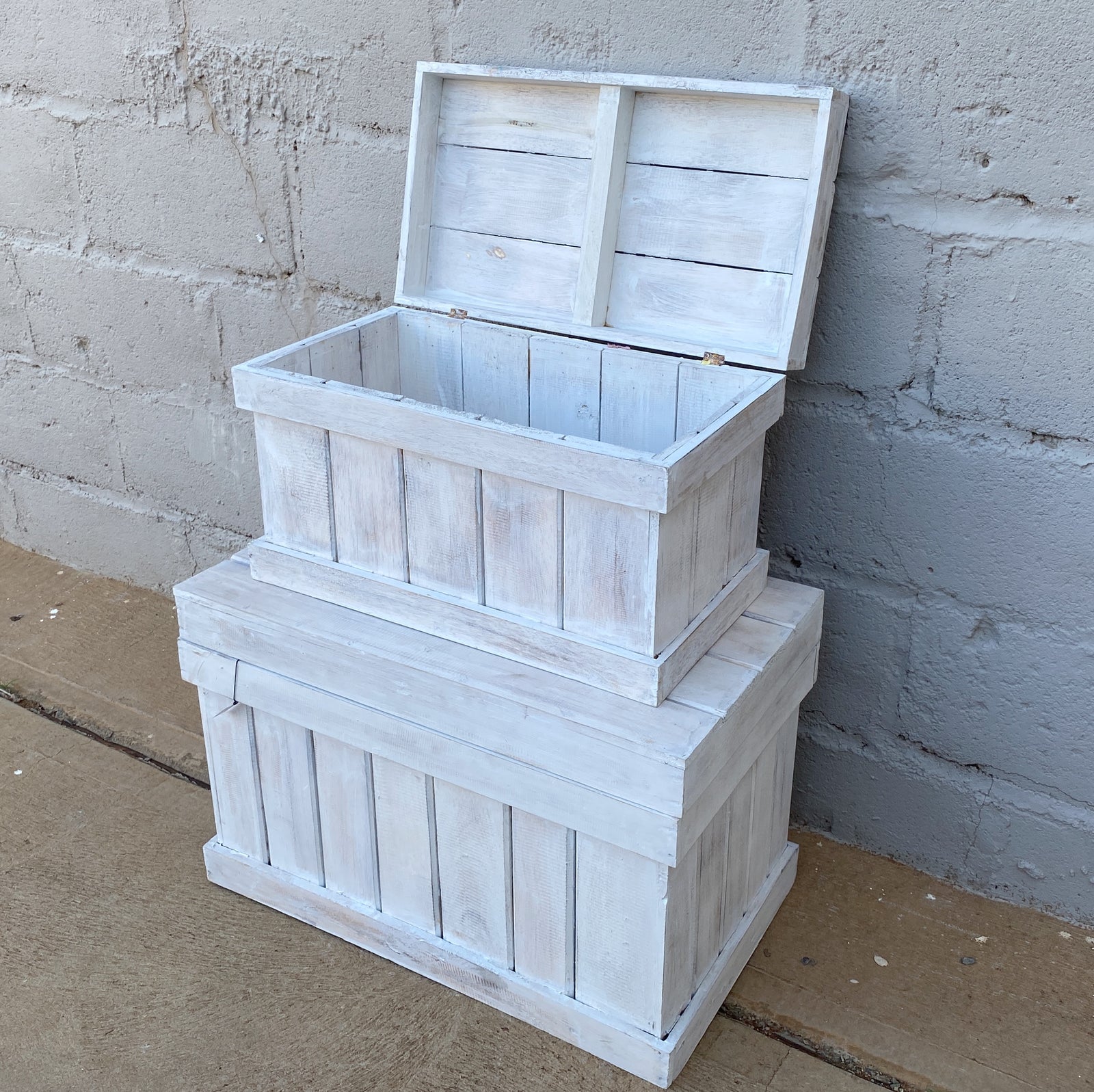 Hamptons Toy Blanket Box Wood