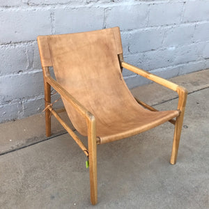 Chair Leather Sling Tan