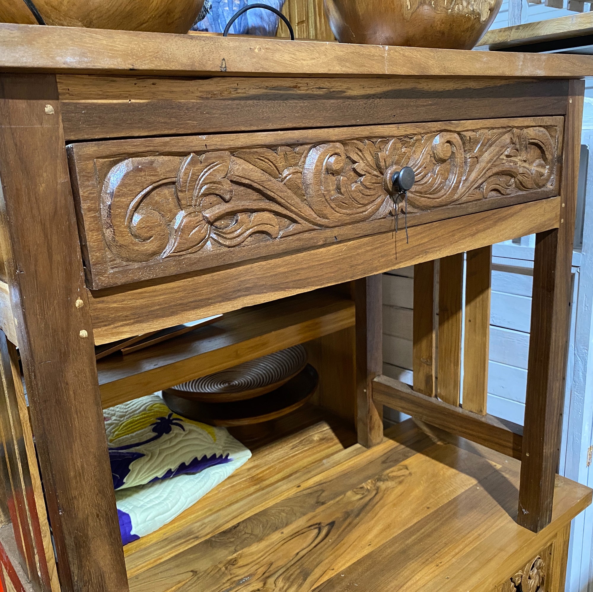 Console 1 Drawer Carved