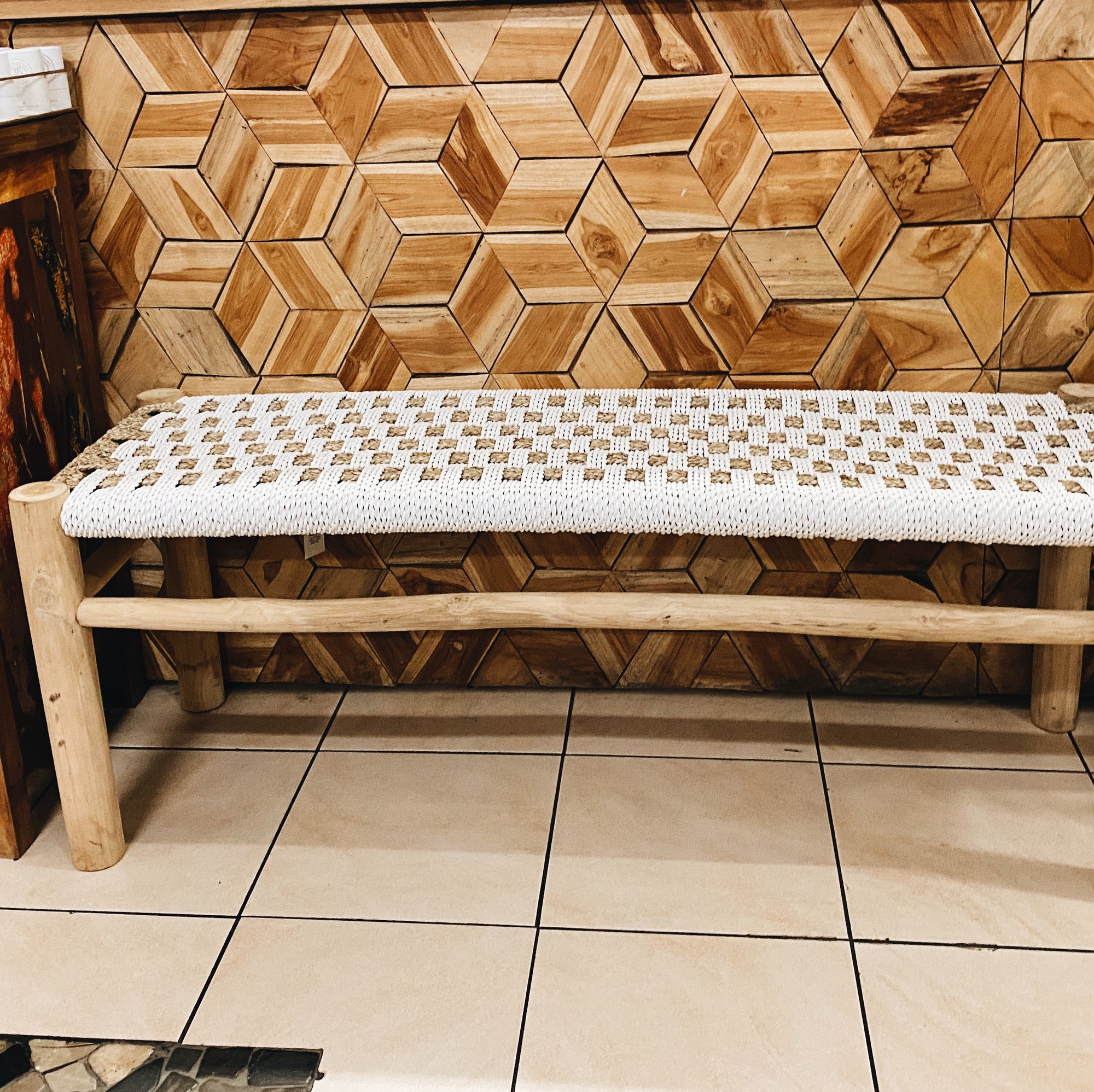 Bench Seat Natural Woven