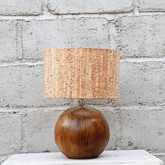 Lamp Wood Bowler Round