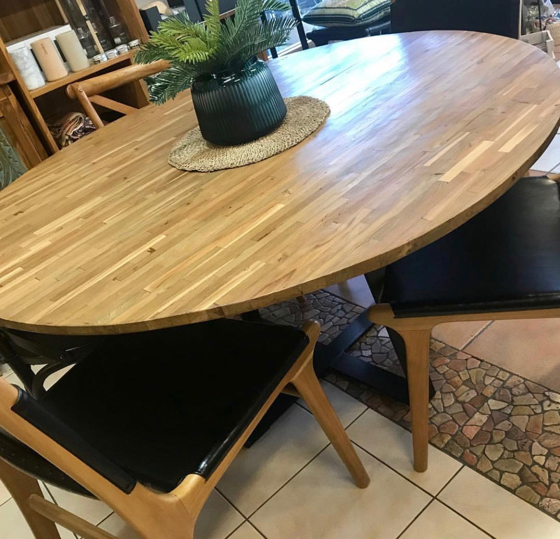 Dining Table Modern Round Mosaic Top