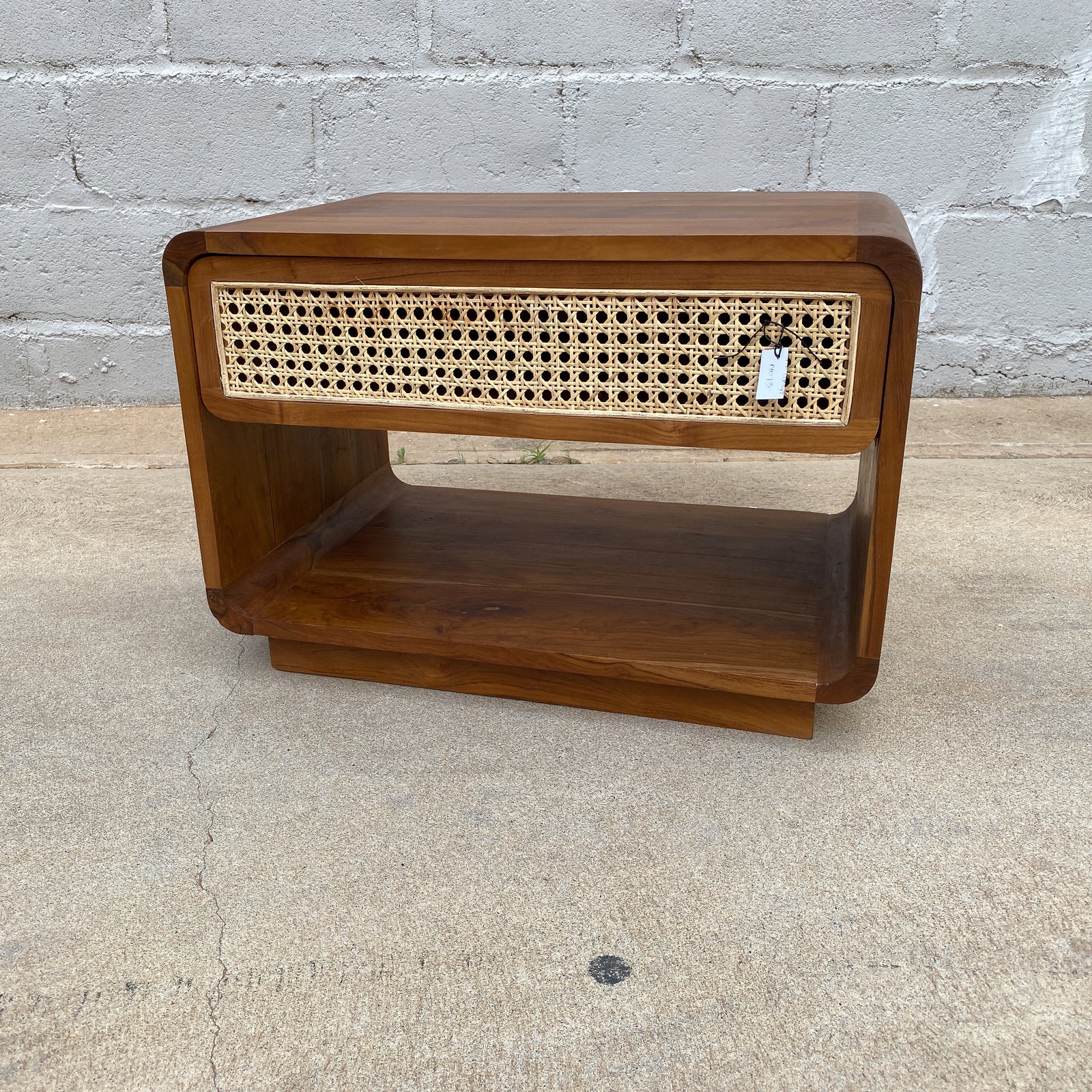 Bedside Retro Wide Rattan Drawer