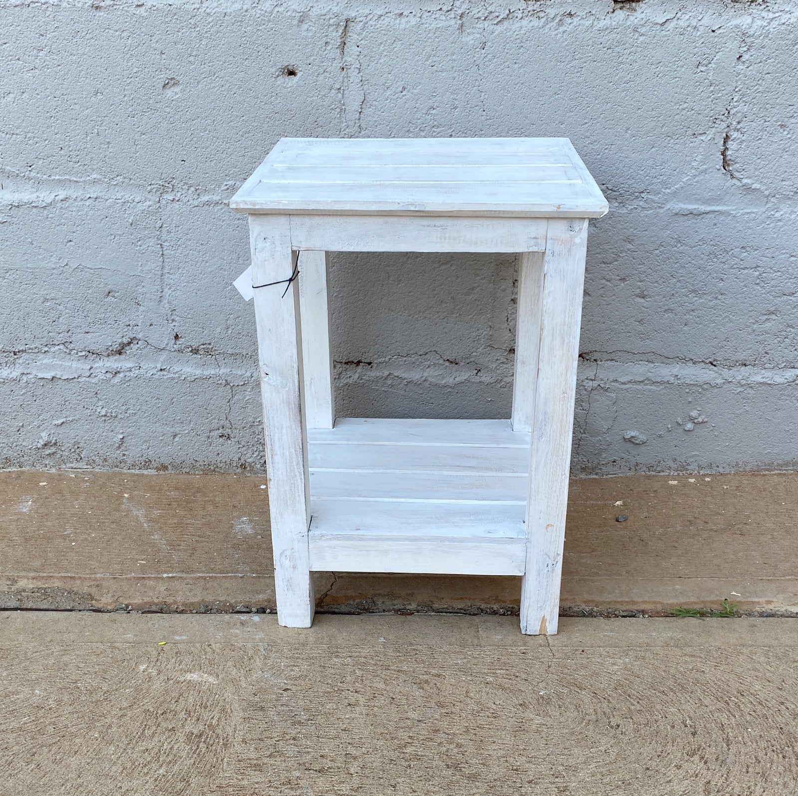 Hamptons Side Table Square 2 Shelf