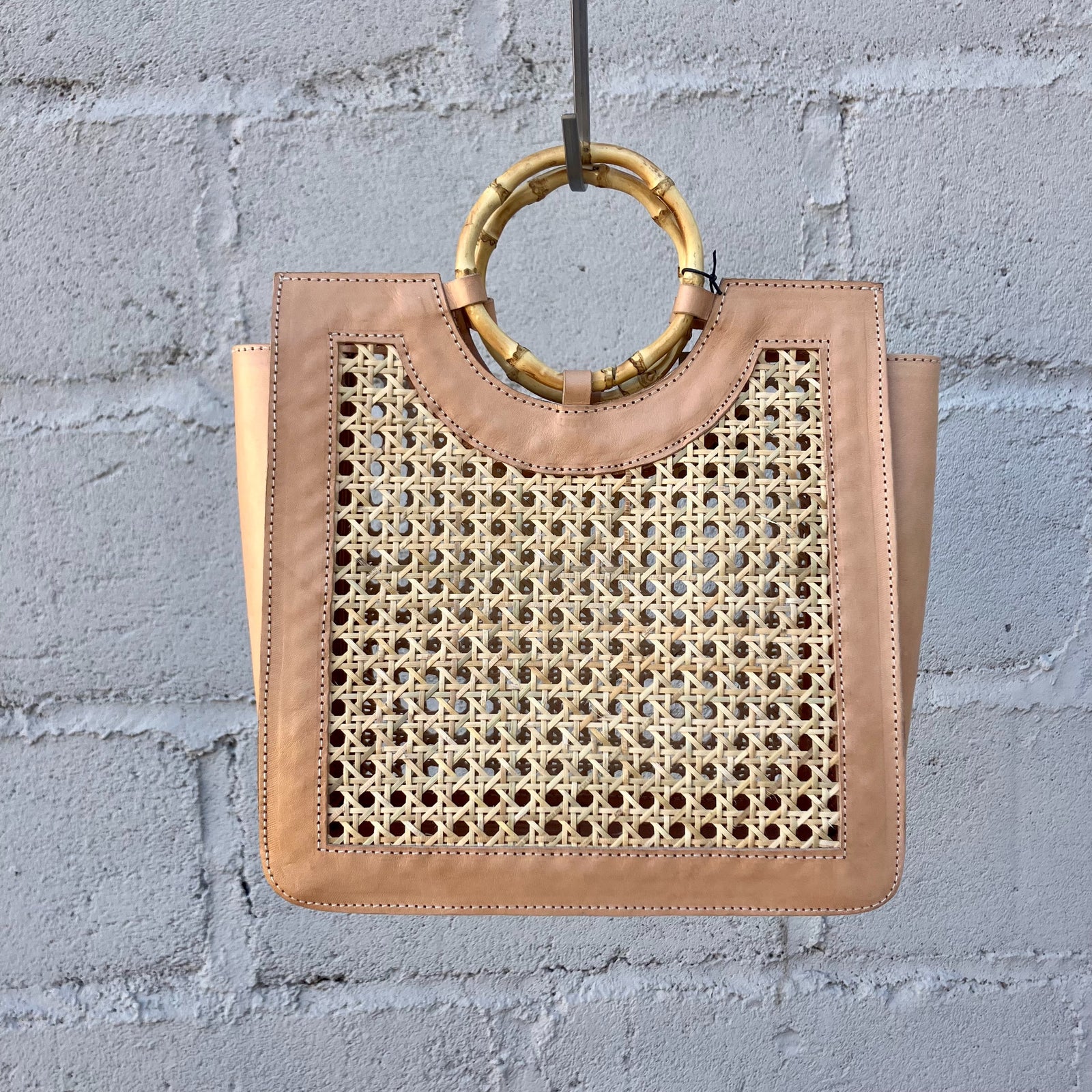 Handbag Retro Rattan Cane Handle