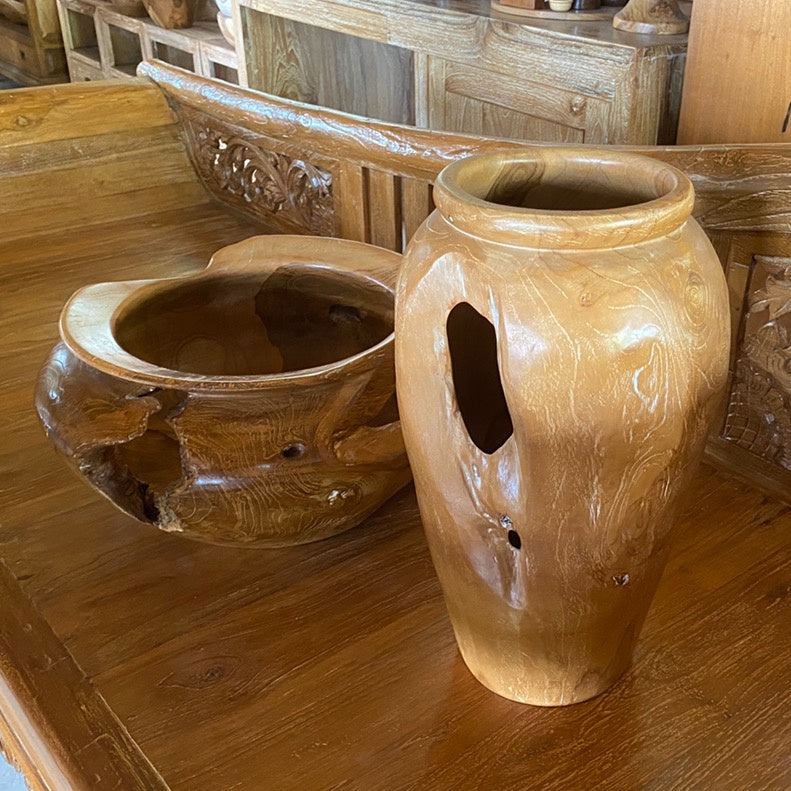 Vase Teakwood Tall