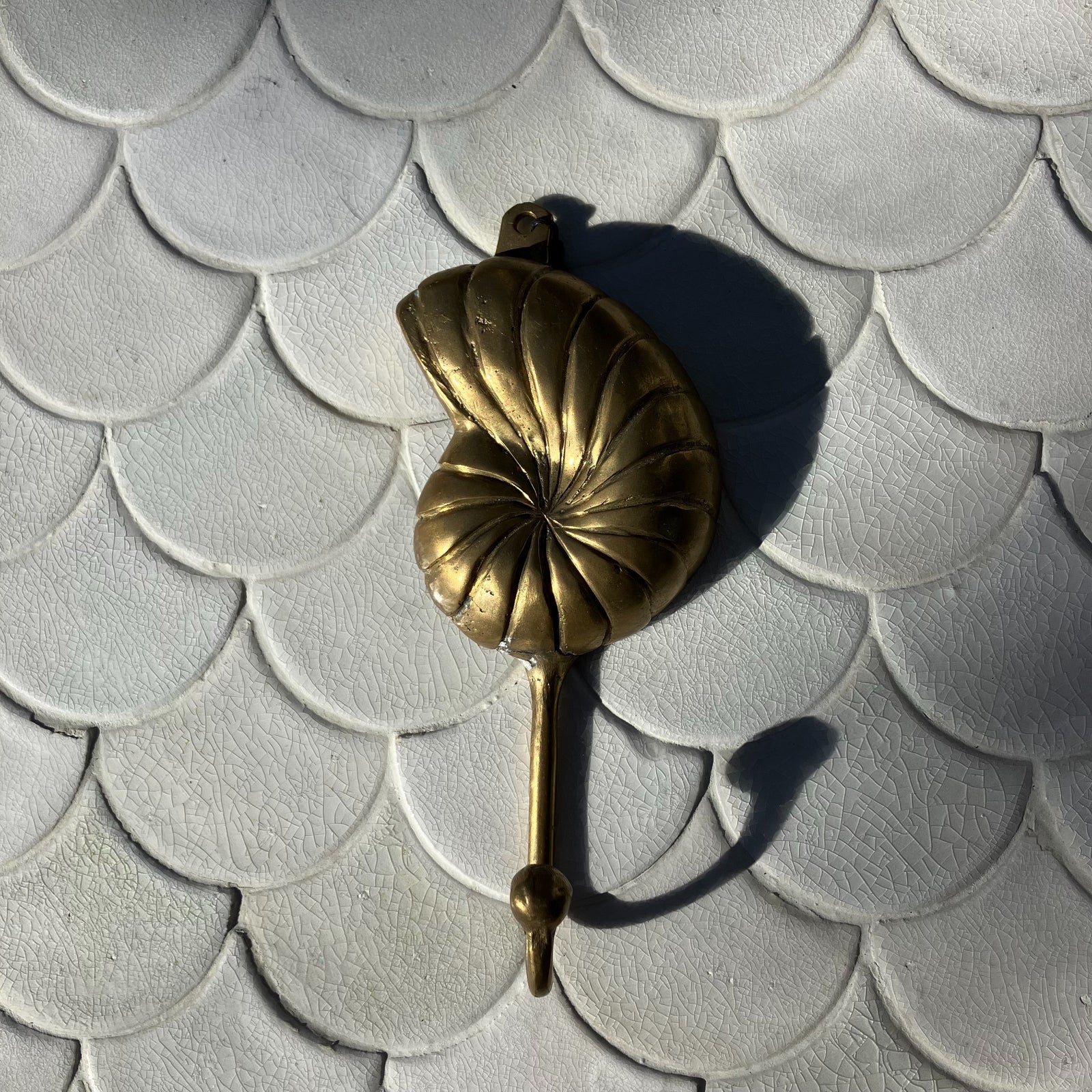 Brass Shell Hook Nautical