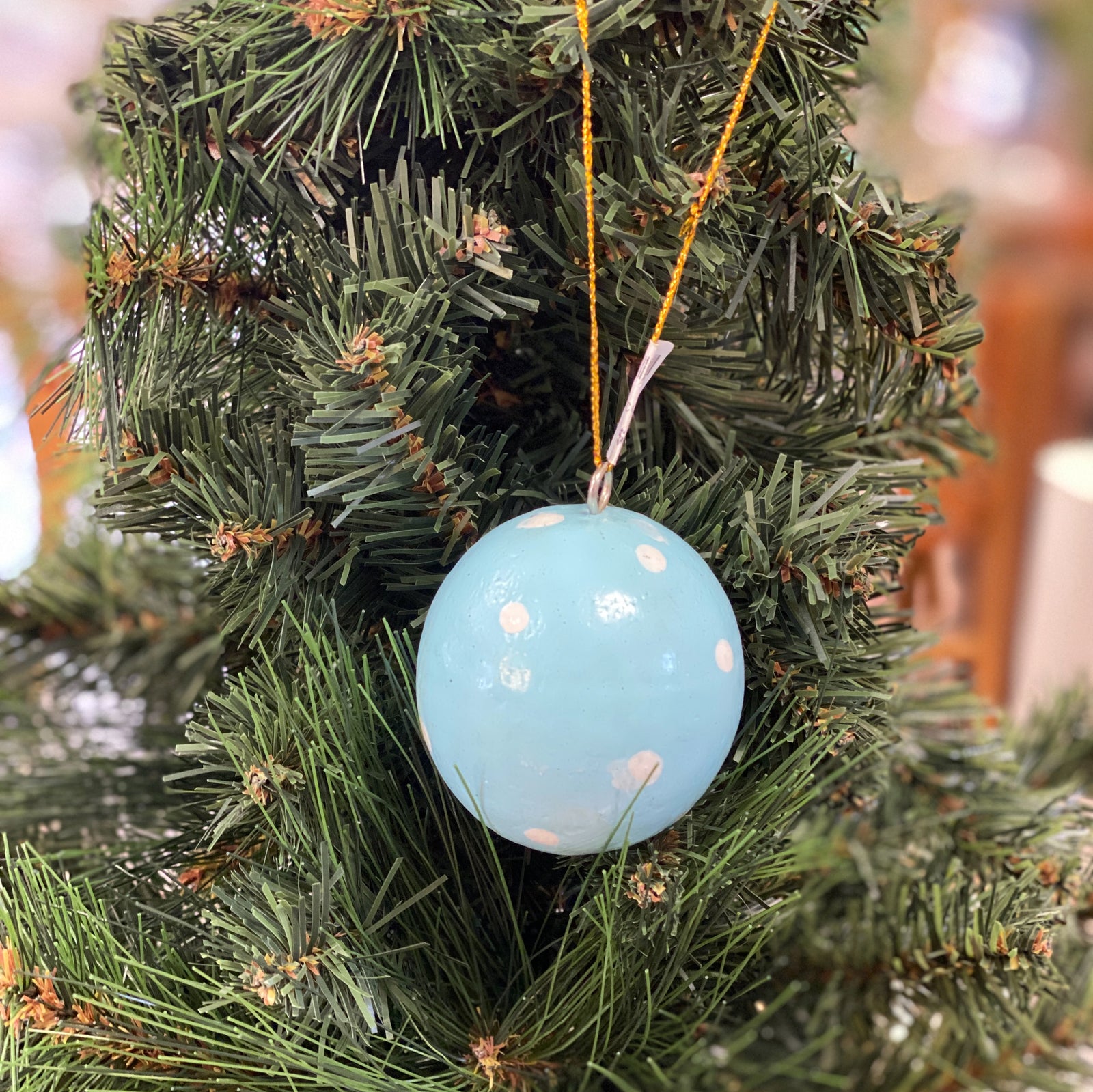 Bauble Pale Blue Dots