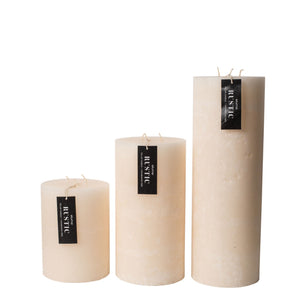 Candle Rustic Cream Pillar