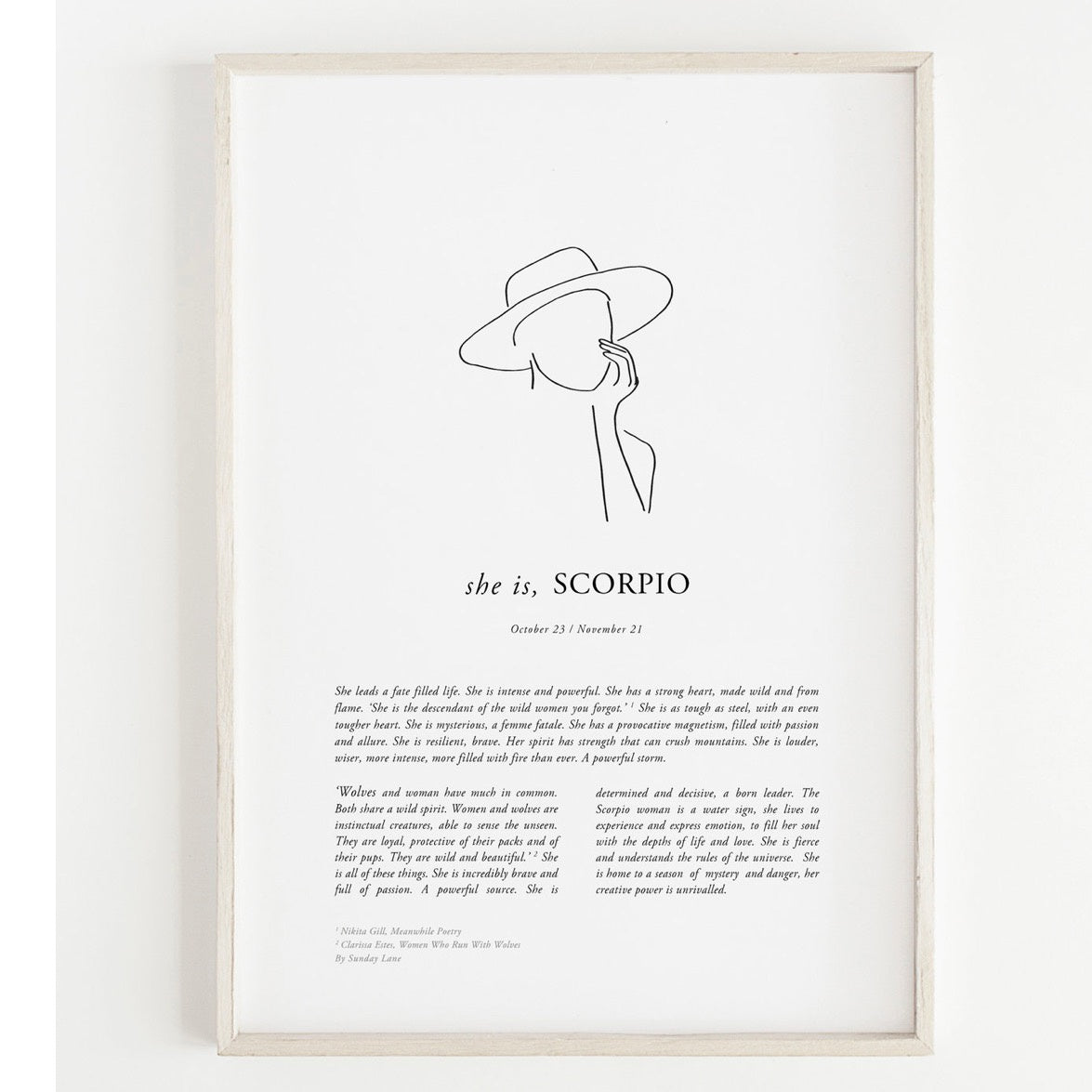 Zodiac Print Series I A4