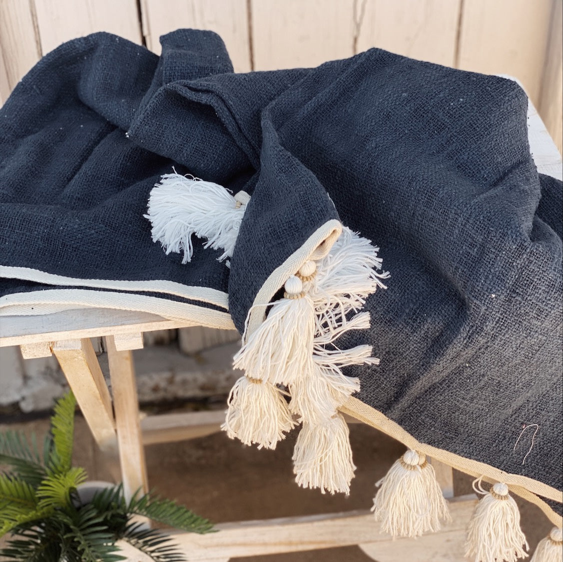 Throw Cotton Loom Zig Zag