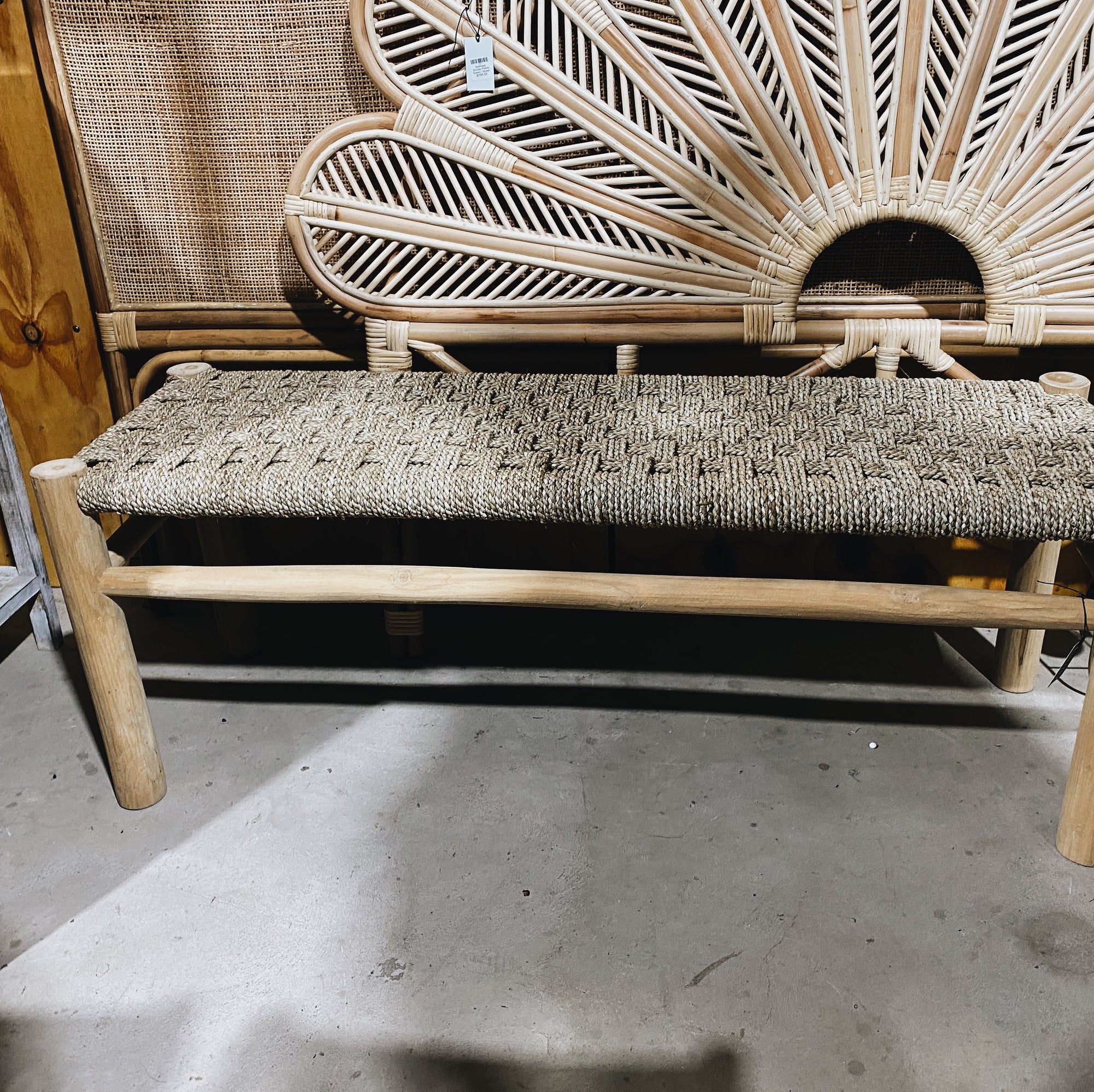 Bench Seat Natural Woven