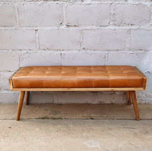 Bench Leather Padded Camel