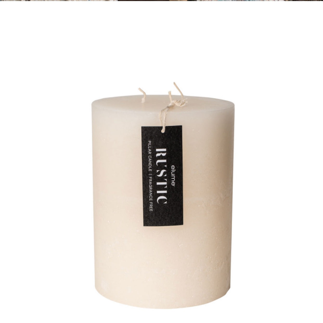 Candle Rustic Cream Pillar