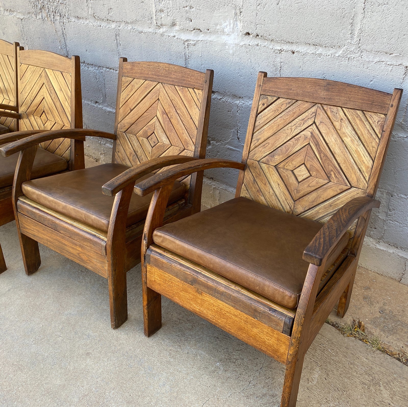 Chair Antique Set 4 Original Teak