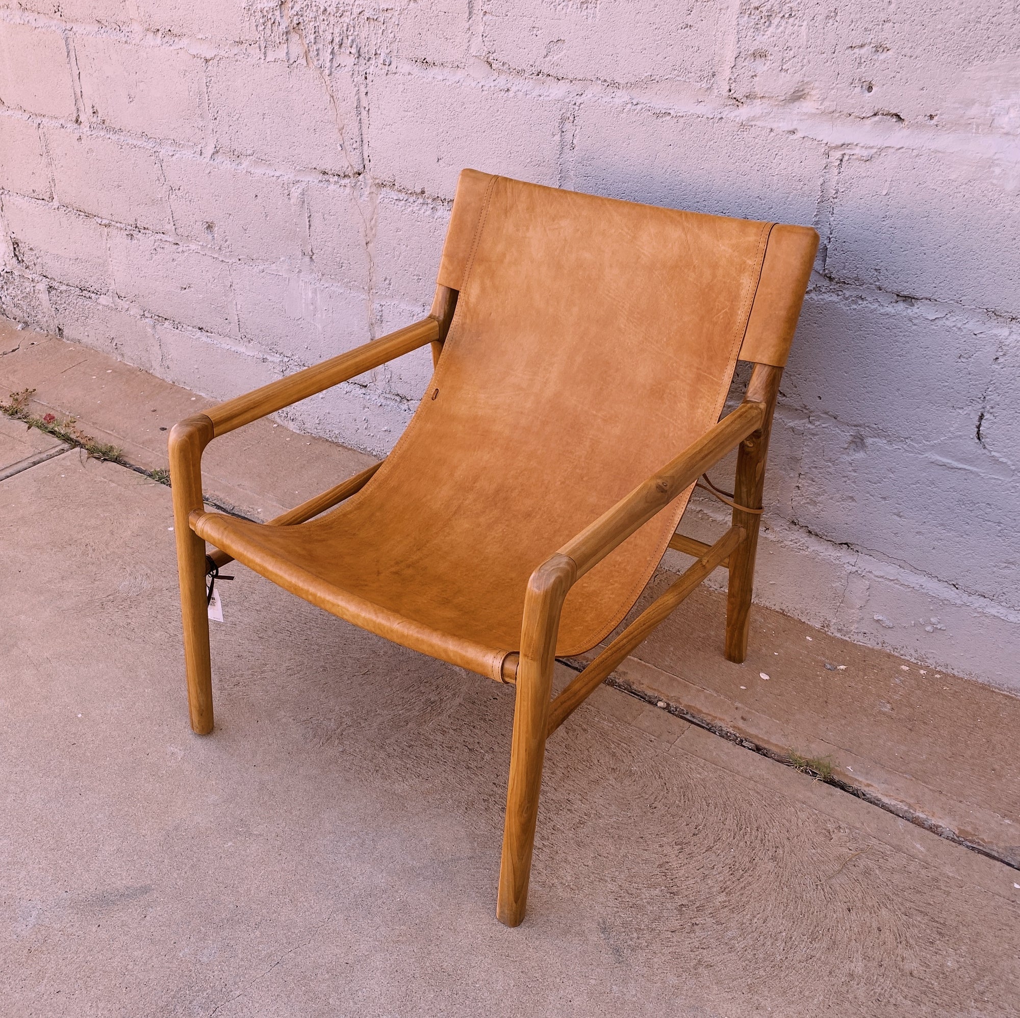 Chair Leather Sling Tan