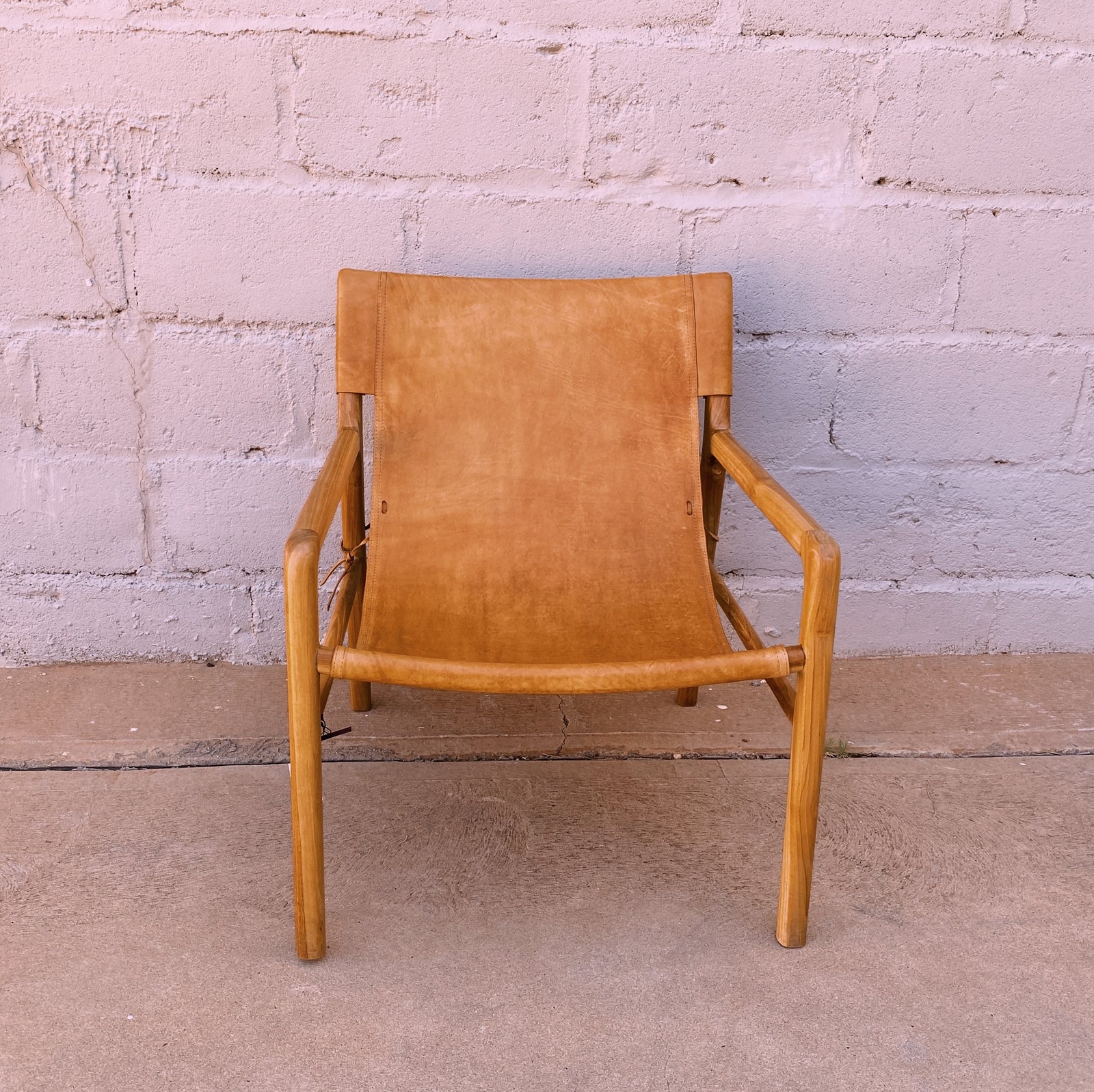 Chair Leather Sling Tan