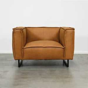 Lolah Chair Wide Cognac Leather