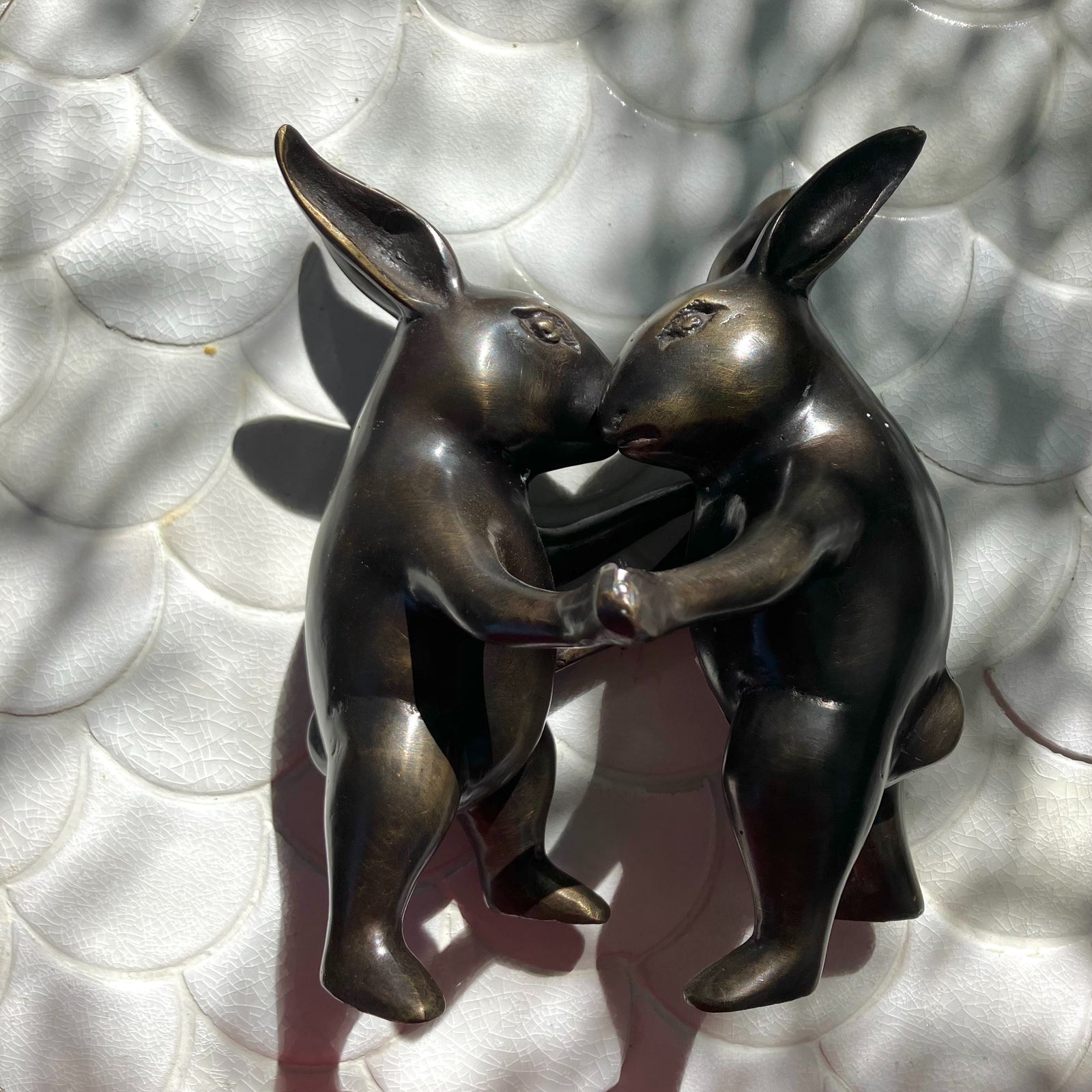 Brass Dancing Rabbits