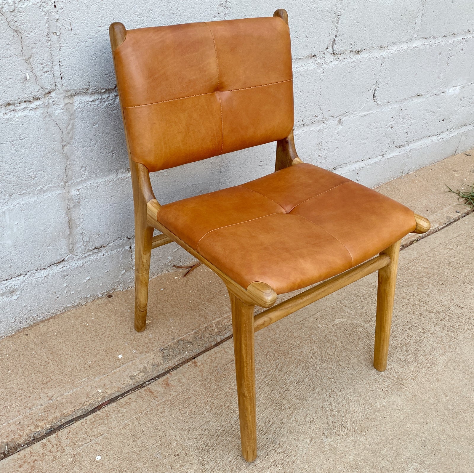 Dining Chair Padded Stitched Camel