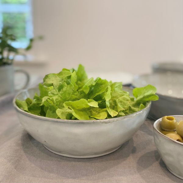 Salad Bowl Indigo 23cm White